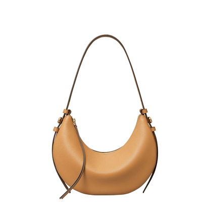 Romy Medium Pebbled Leather Hobo Bag - Cognac - Image 1