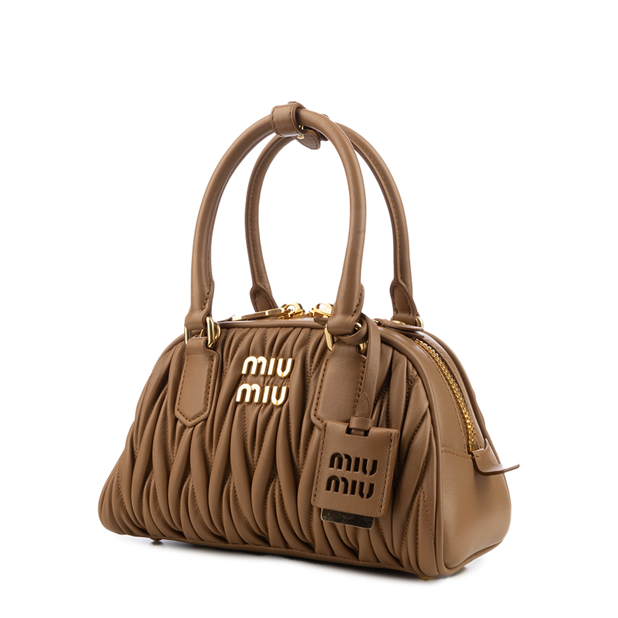 Arcadie Lambskin Handbag - Camel - Image 2