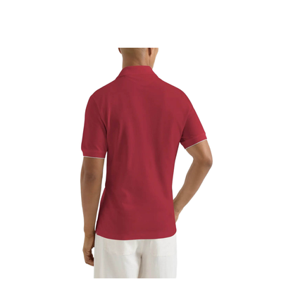 Logo Cotton Polo Shirt Burgundy - Image 3
