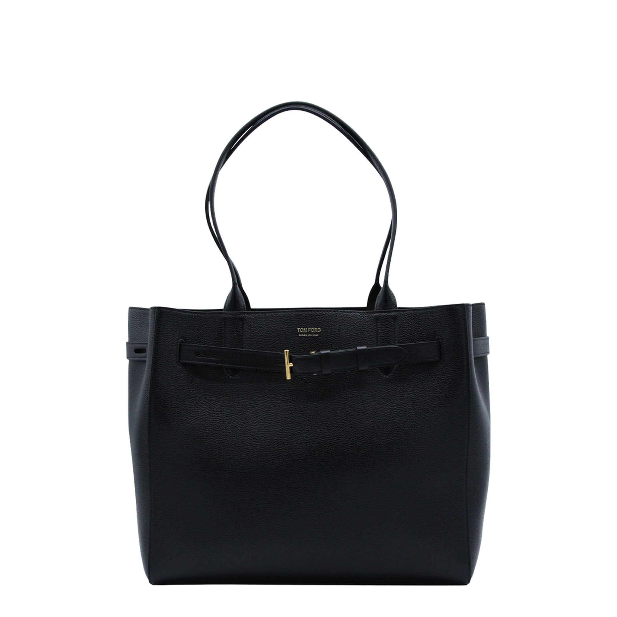 Audrey Medium Calf Leather Tote - Black - Image 1