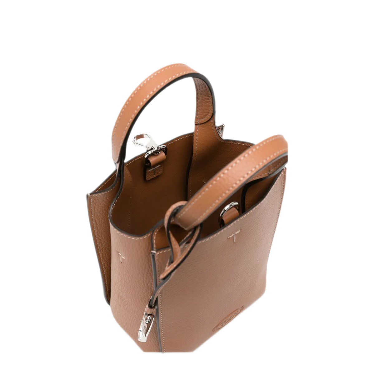 Micro Small Calf Leather Handbag - Brown - Image 3