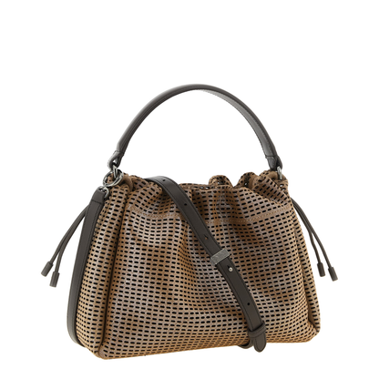 Mellow Small Calf Leather Bucket Bag - Brown - Image 2