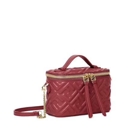 Vanity Satchel Bag Leather Red - Image 2