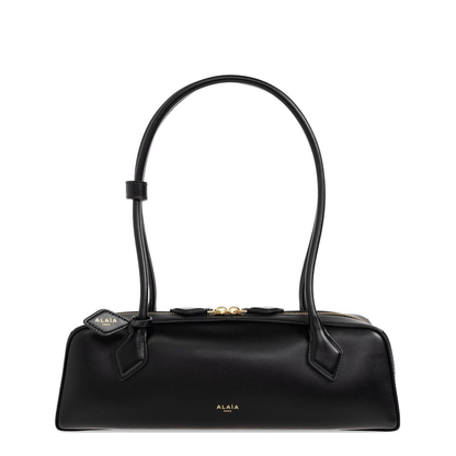 Le Teckel Medium Nubuk Shoulder Bag - Brown/Gold - Image 1