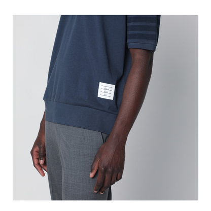 4-Bar Jersey Polo Shirt - Blue - Image 2
