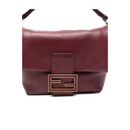 Mamma Baguette Small Nappa Leather Mini Bag - Burgundy - Image 5