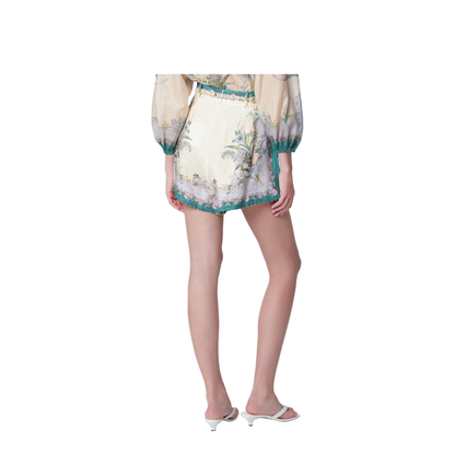 Cream Linen Indra Shorts - Image 2