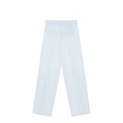 Viscose And Silk Twill Straight Trousers - Image 3