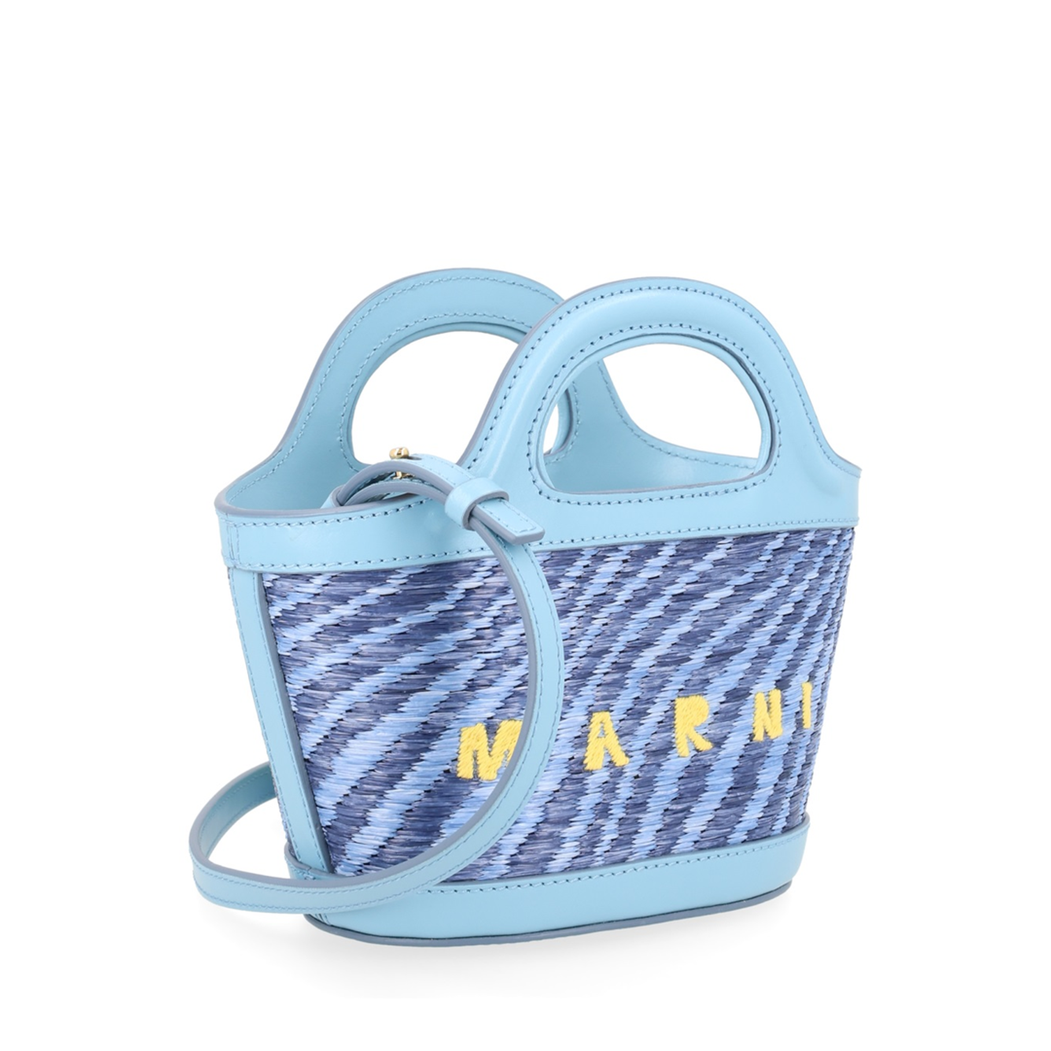 Blue Wavy Raffia-Effect Tropicalia Micro Bag - Image 2