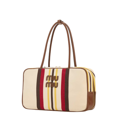 Embroidered Canvas Shoulder Bag - Image 2