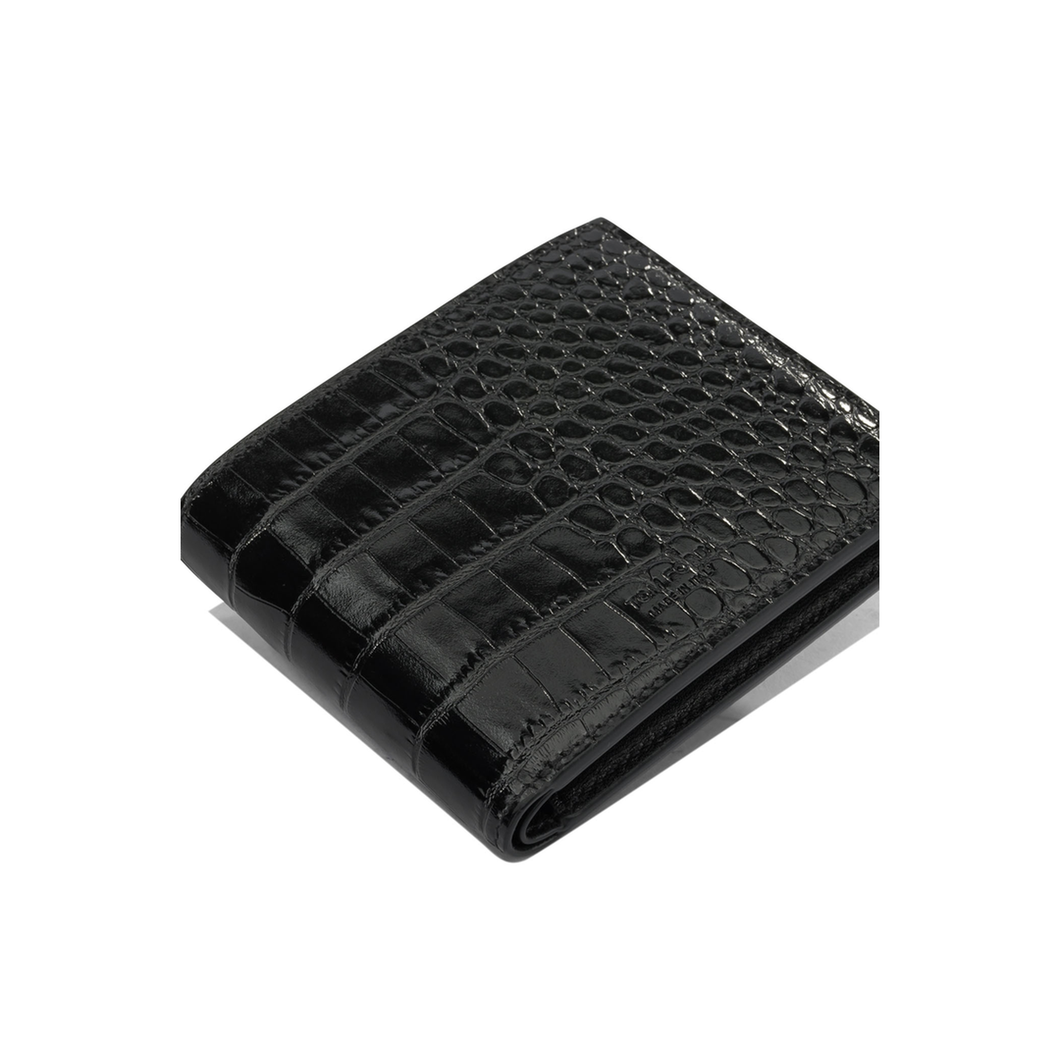 Crocodile Print Leather Wallet - Image 4
