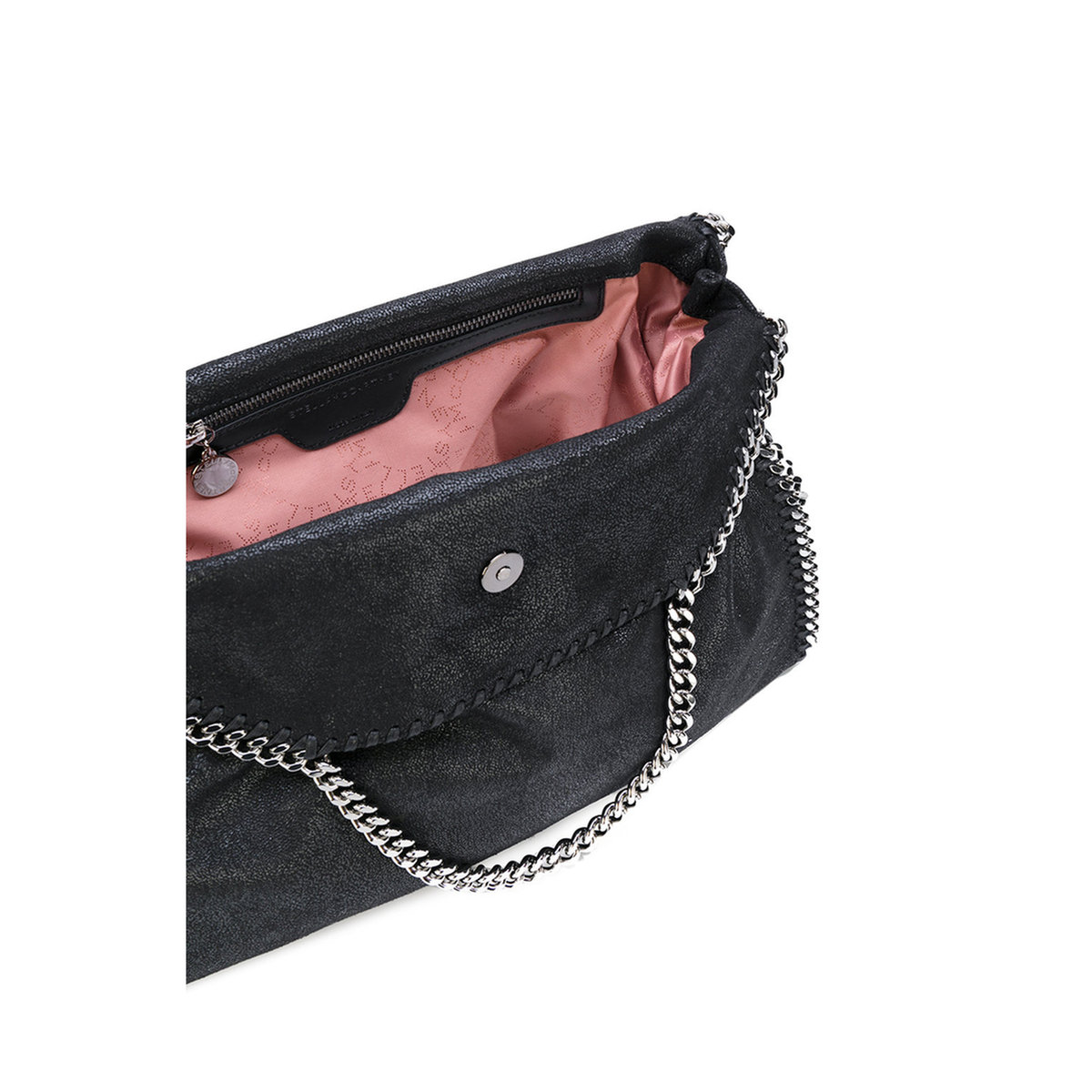 Falabella Fold-Over Shaggy Deer Tote Bag - Black - Image 7