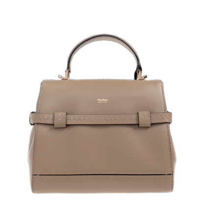 Margaux Handbag Leather Taupe - Image 3