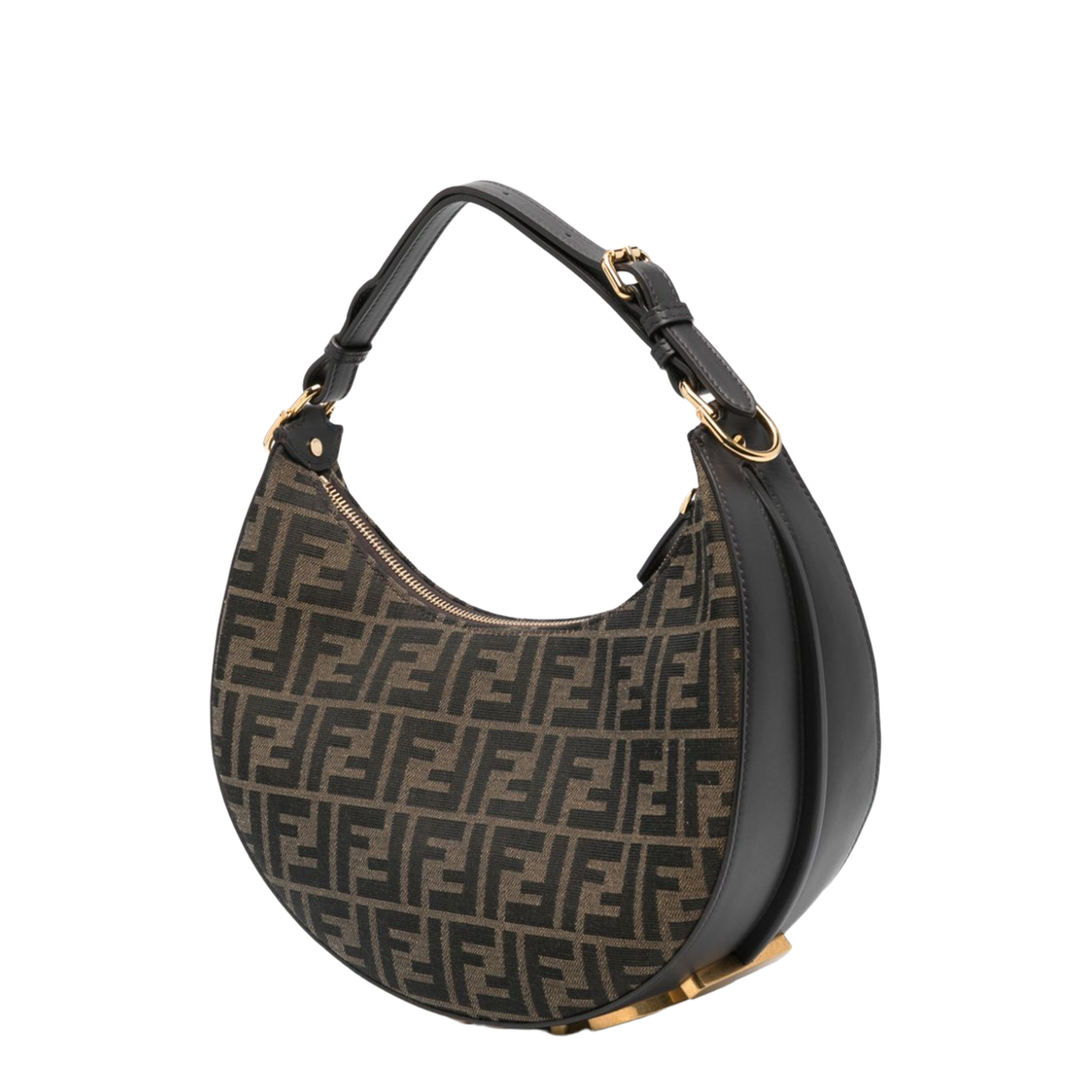 Fendigraphy Leather Shoulder Bags - Brown - Image 3