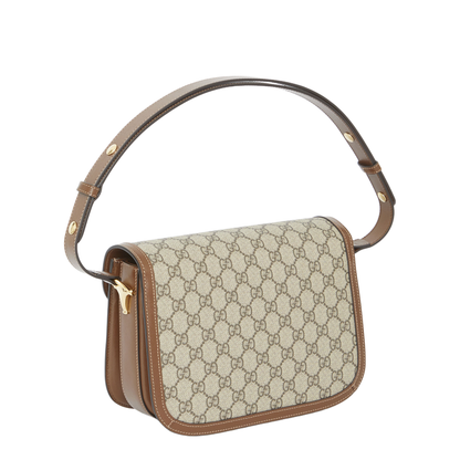 Horsebit 1955 Medium Canvas Shoulder Bag - Brown - Image 2