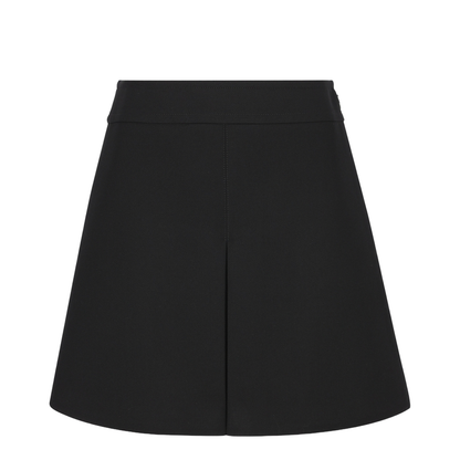 Trapeze Mini Skirt in Gauffered Double Wool - Image 1
