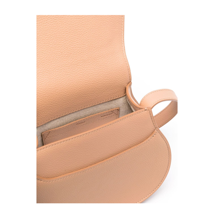 Marcie Small Calfskin Saddle Bag - Light Tan Brown - Image 4