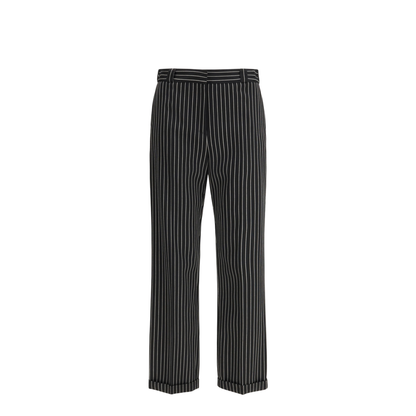 Striped Wool and Cotton Pant - Image 1