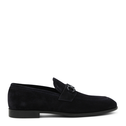 Navy Leather Loafers - Image 1