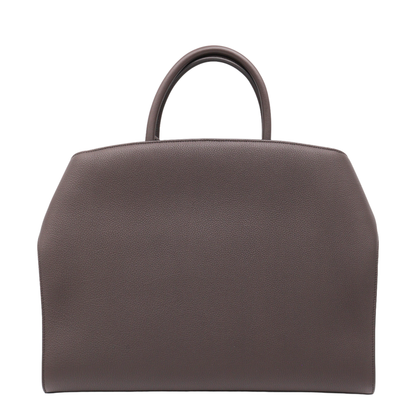 Dark Brown Leather Hug Top Handle Bag - Image 5