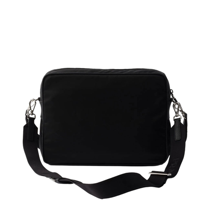 Logo-Plaque Re-Nylon Messenger Bag - Black - Image 2