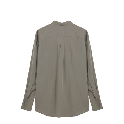 Taupe Wool-Blend Shirt - Image 2