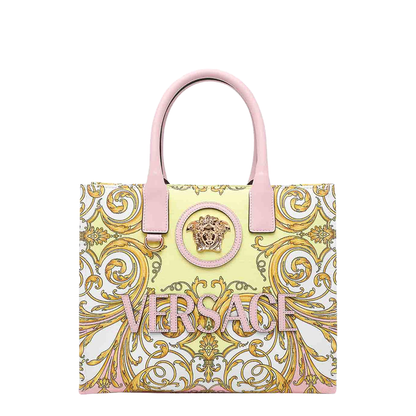 Small Canvas Tote - Pink+Gold - Image 2