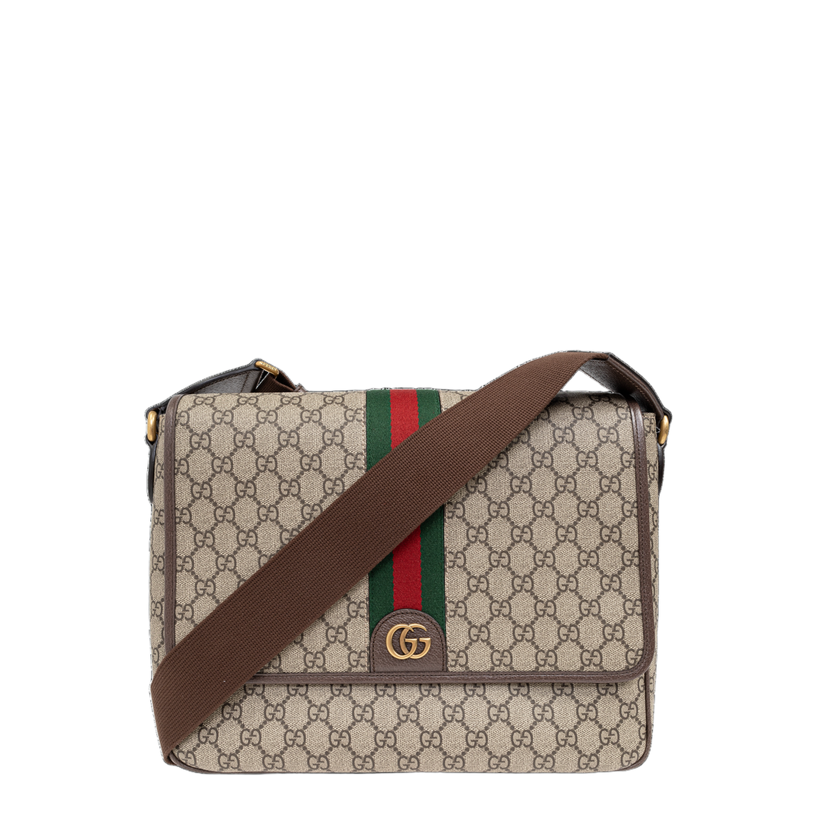 Ophidia Canvas Shoulder Bag Gray - Image 2