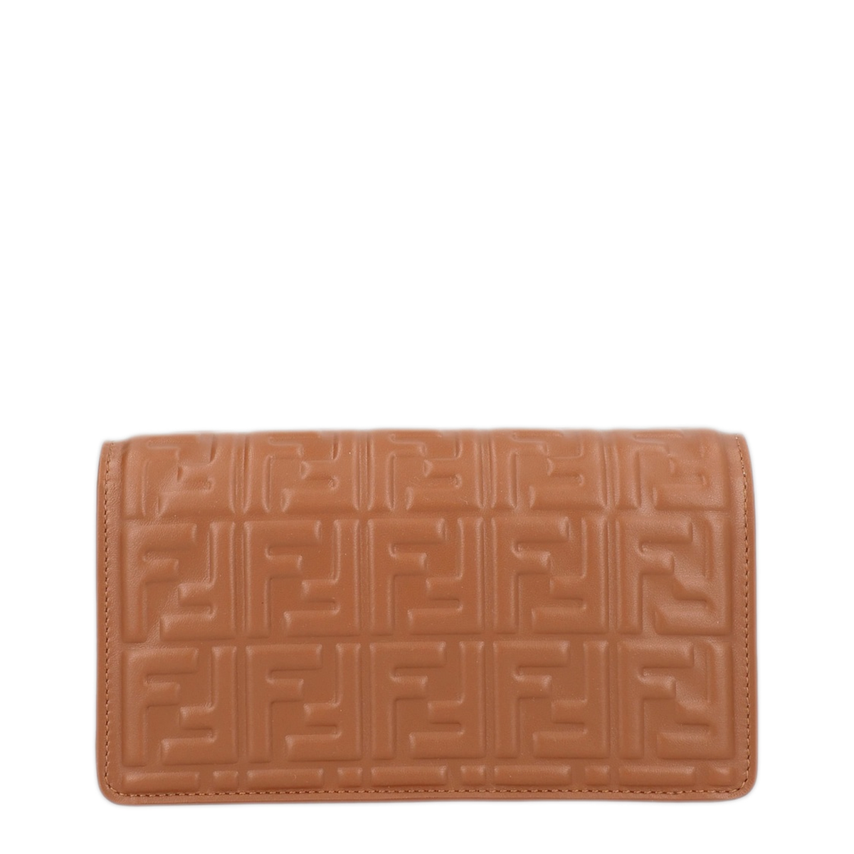 Baguette Nappa Leather Wallet On Chain - Sellier Brown - Image 2