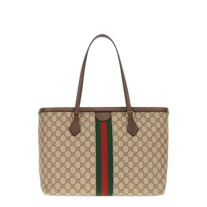 Ophidia Gg Middle-Sized Tote Bag Brown - Image 4