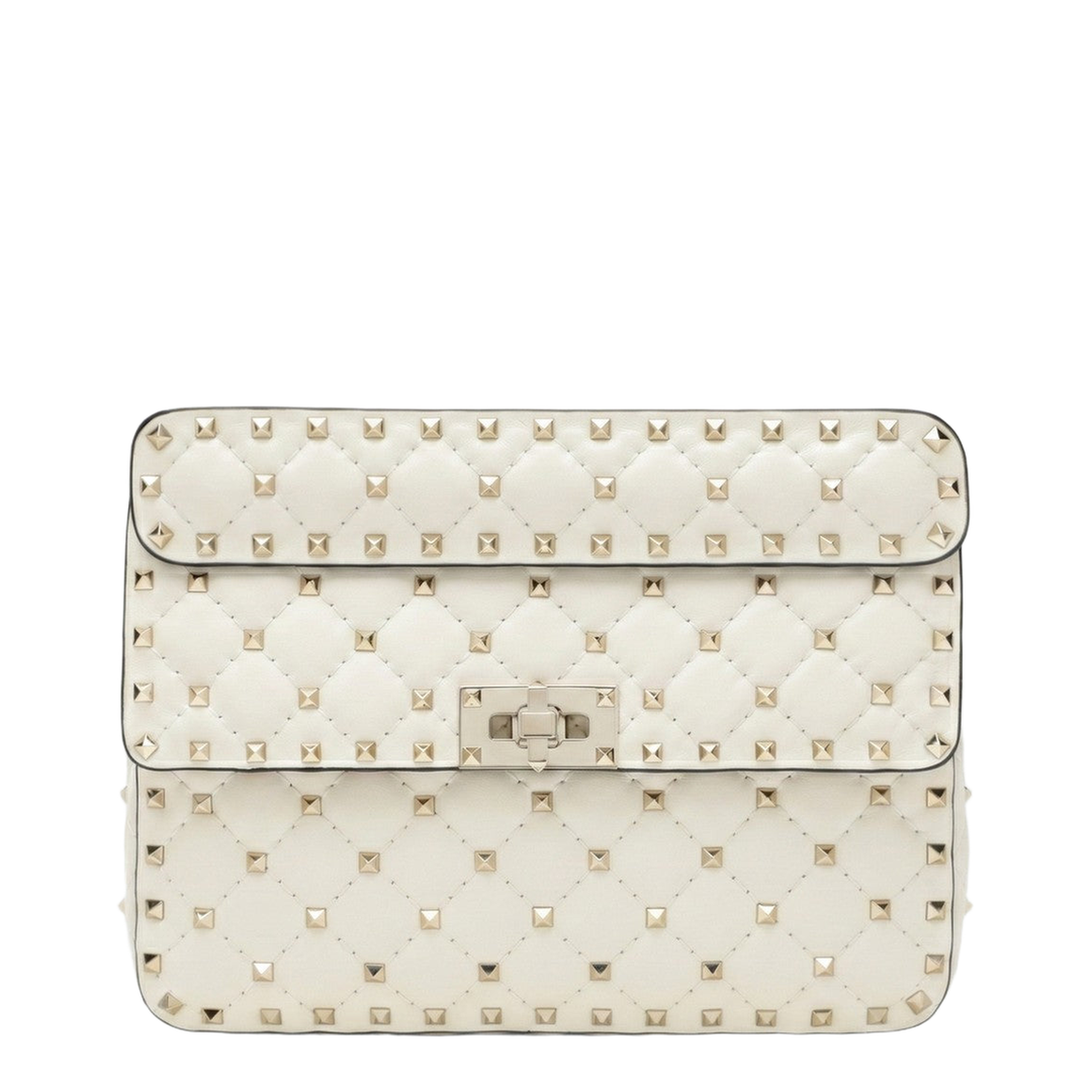 Rockstud Spike Medium Bag in Ivory - Image 1
