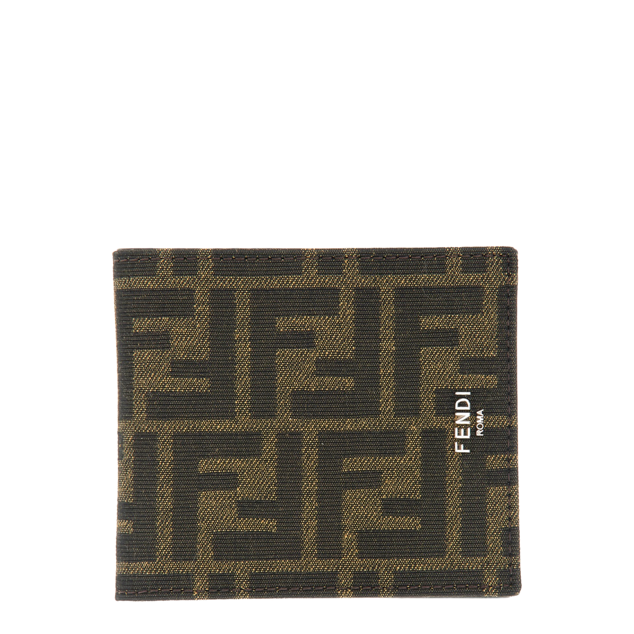 FF Jacquard Bi-Fold Wallet - Marrone - Image 4