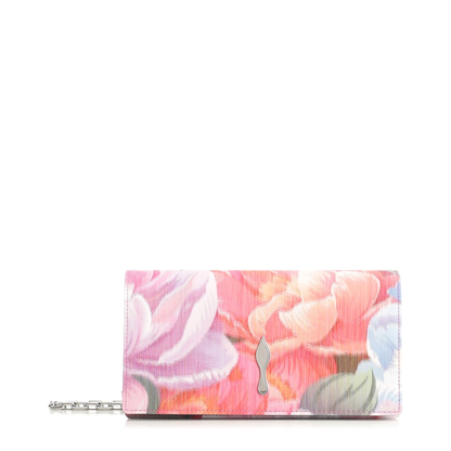Bettina Clutch Peonies Printed Chiné Fabric Multicolor - Image 4