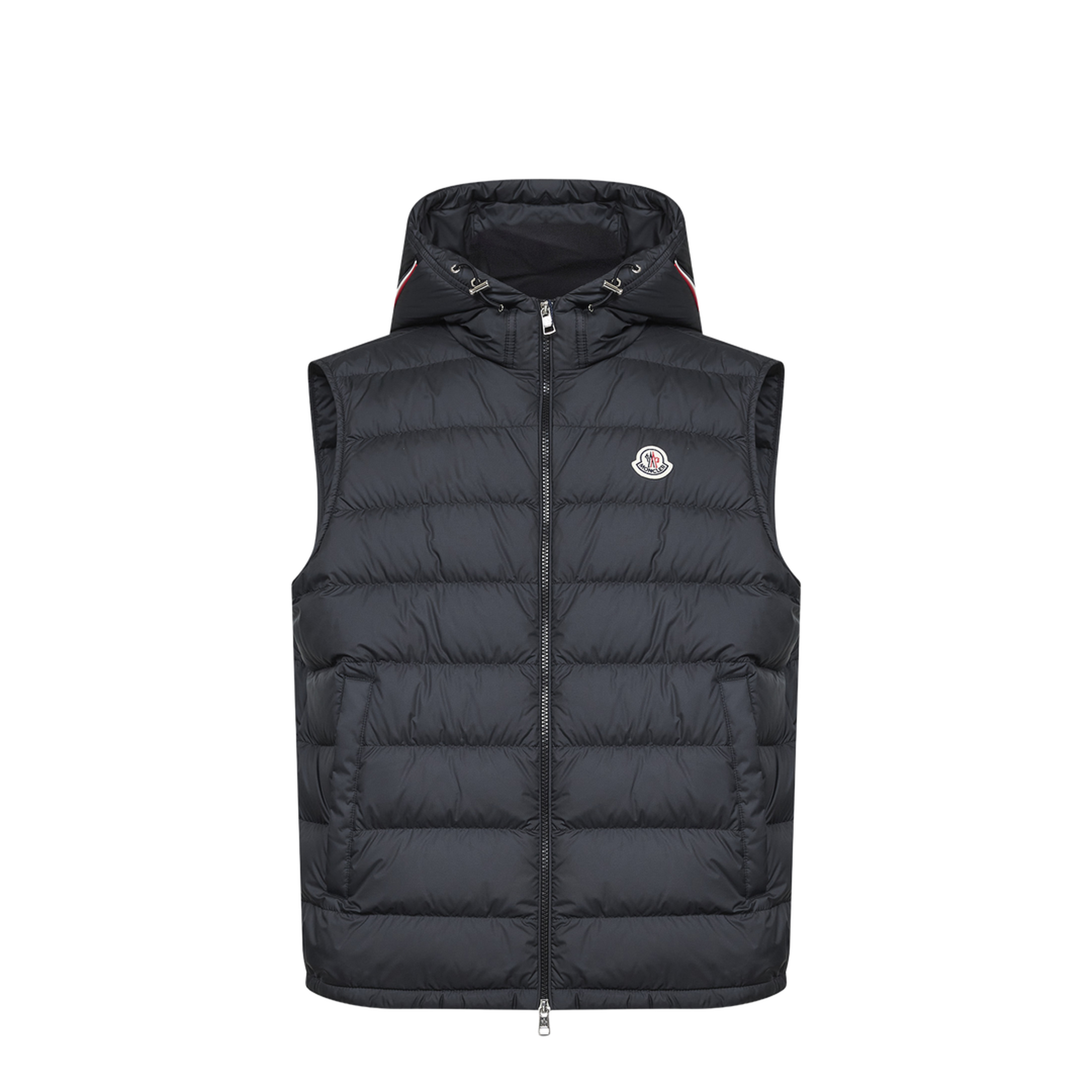 Black Marseillan Hooded Down Gilet - Image 1