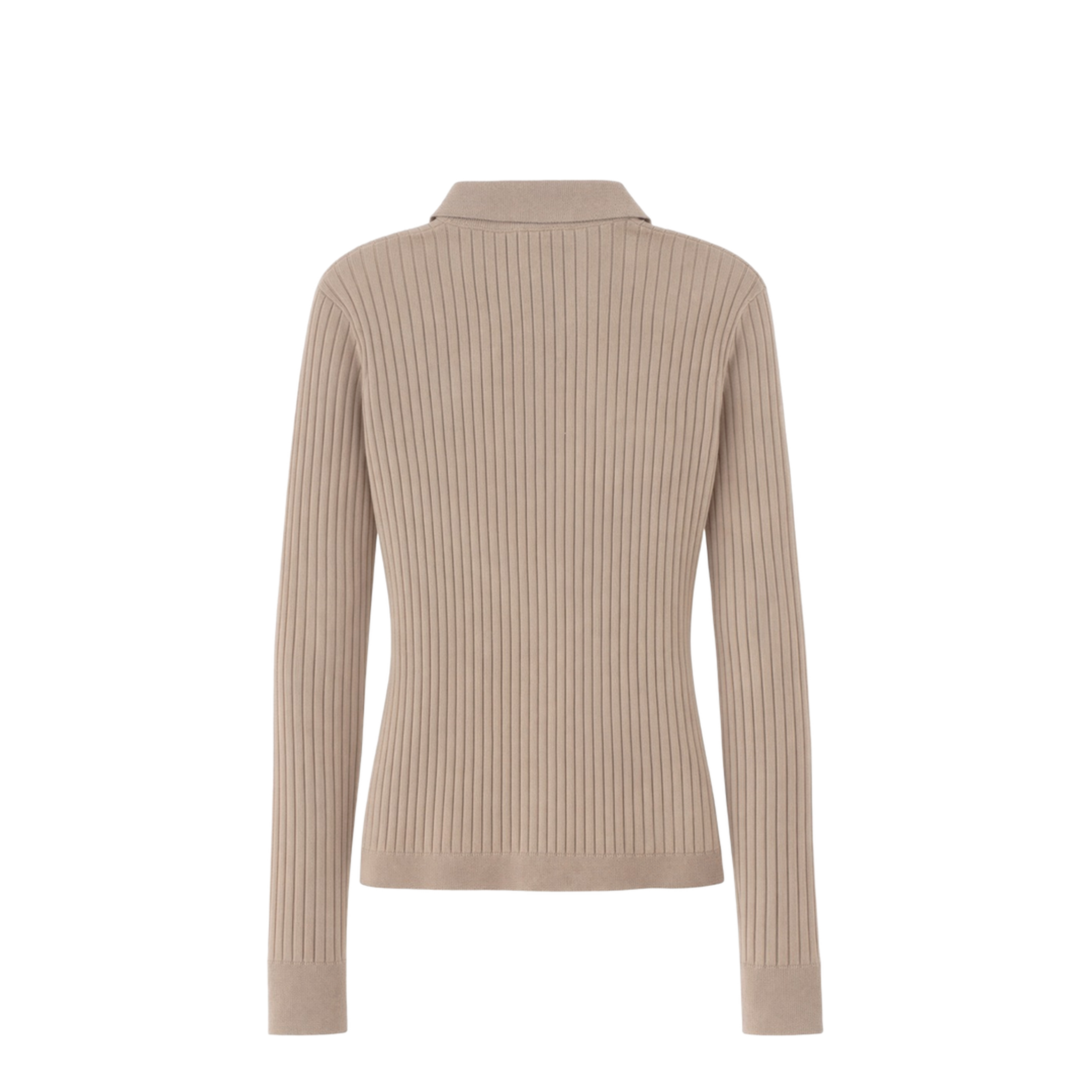 Ribbed Collared Polo Top - Image 3