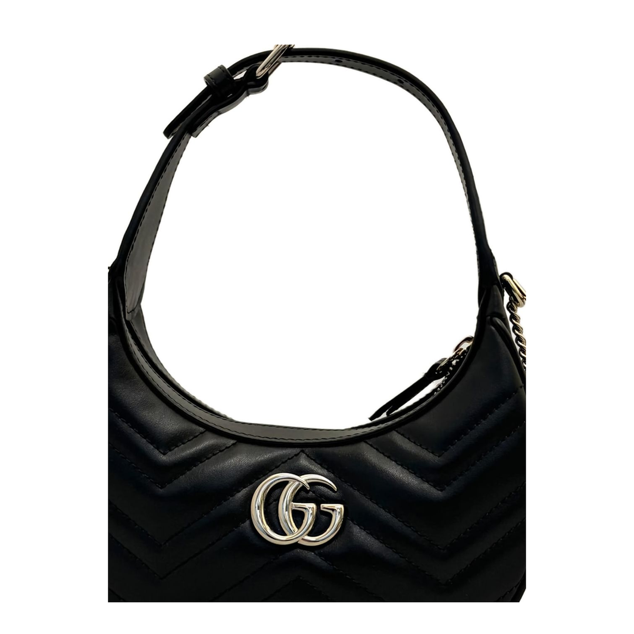 GG Marmont Small Leather Shoulder Bags - Black - Image 2