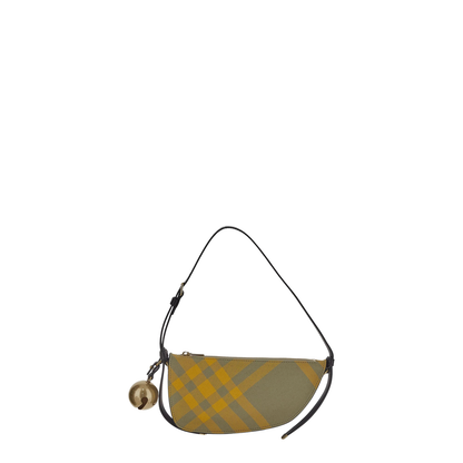 Embroidered Canvas Mini Shield Shoulder Bag - Image 1