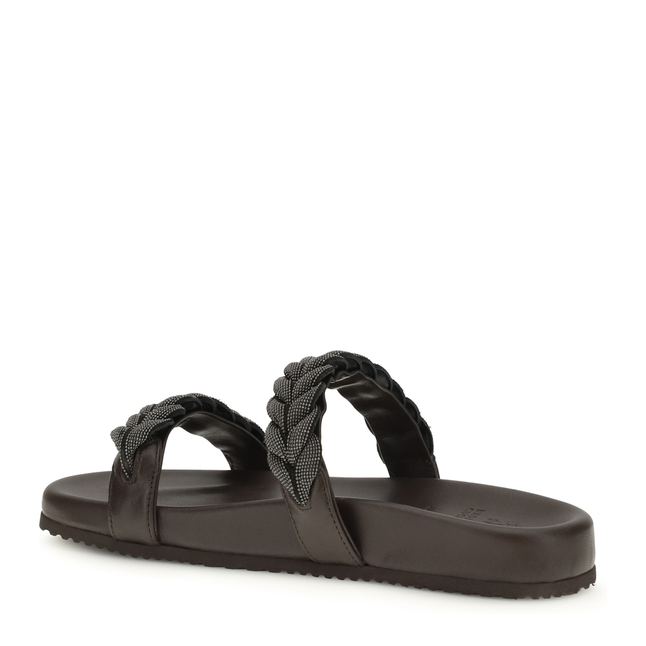 Leather Sandals with Precious Braided Straps - Image 3