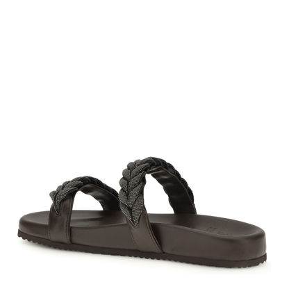 Leather Sandals with Precious Braided Straps - Image 3