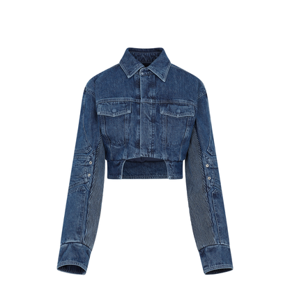 Motorcycle Hole Crop Jacket - Image 2