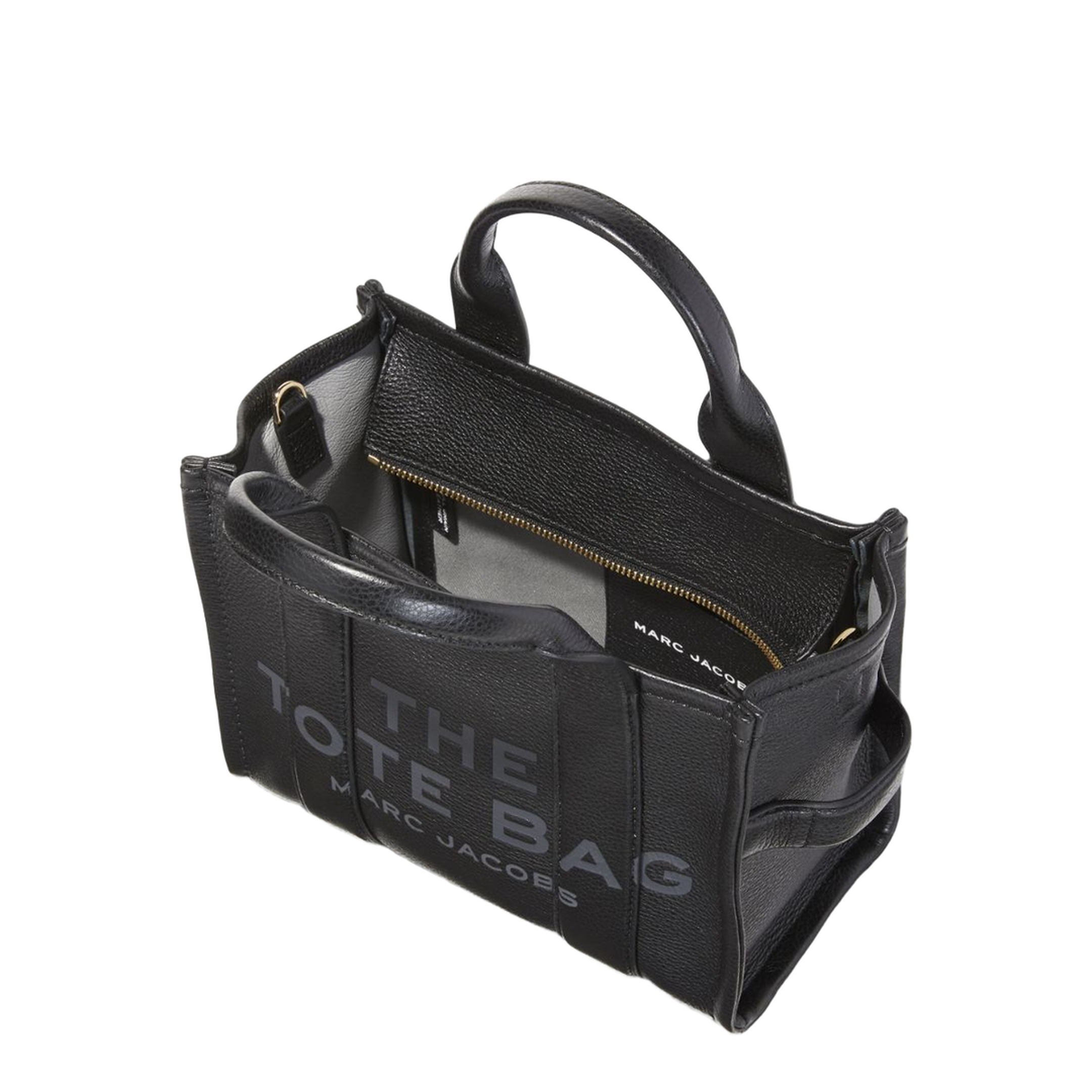 The Small Tote Bag Grainy Leather Bag in Black - Image 2