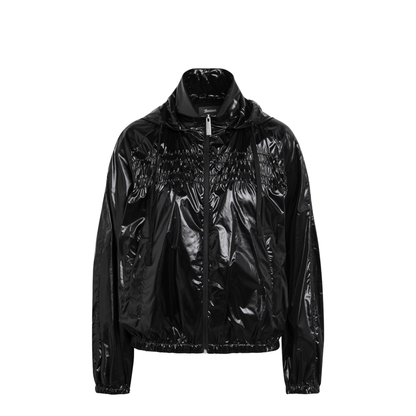Black Shiny Nylon Jacket - Image 1
