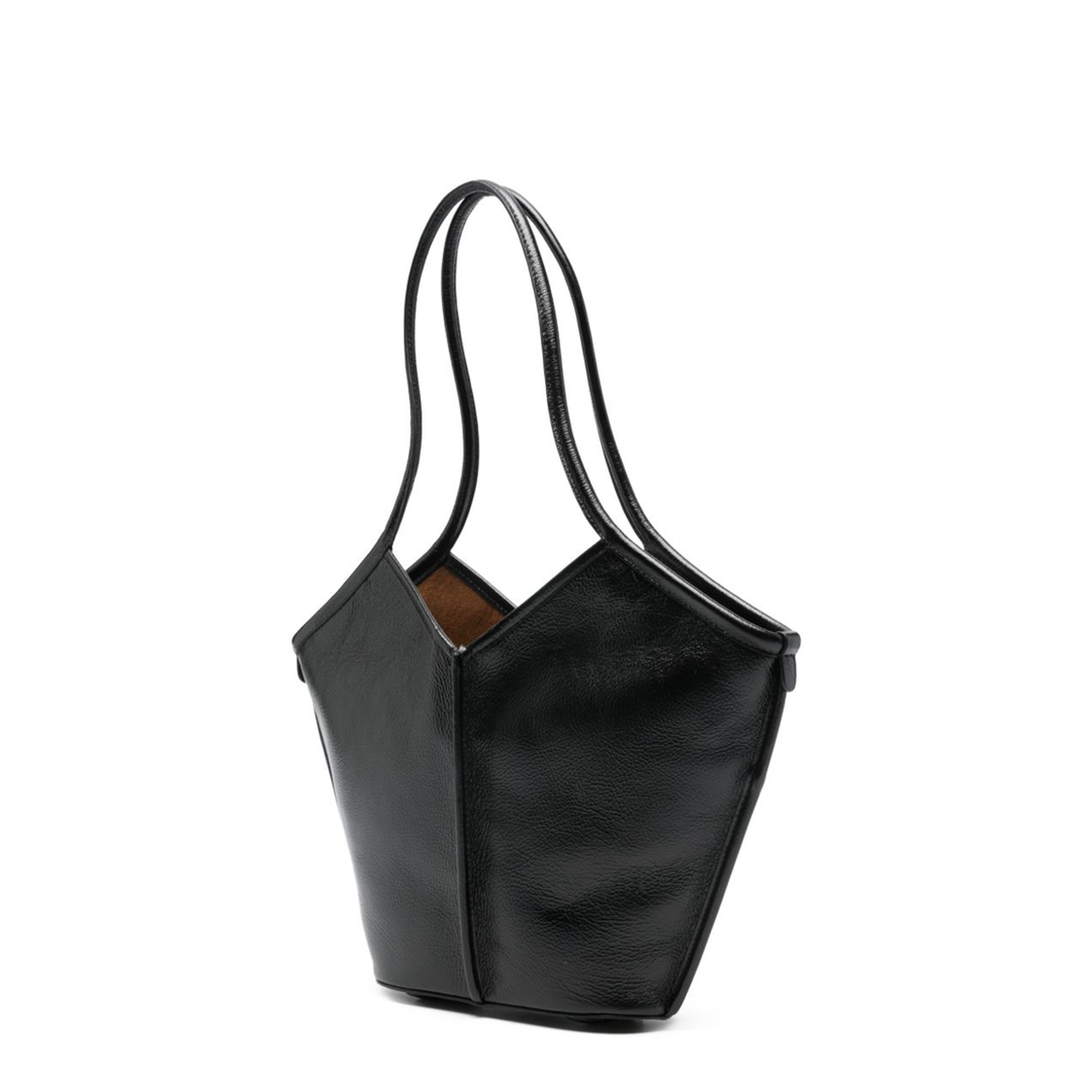 Calella Small Calf Leather Tote - Black - Image 5