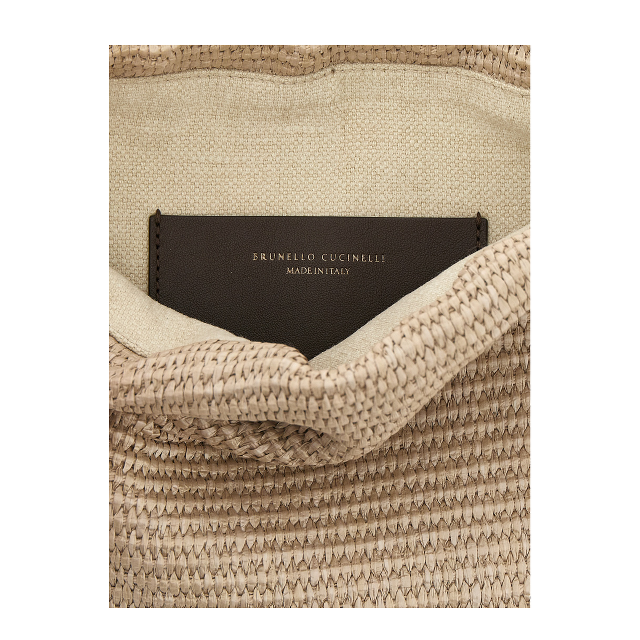 BC Duo Raffia-Effect Cotton Blend Crossbody Bag - Beige - Image 4