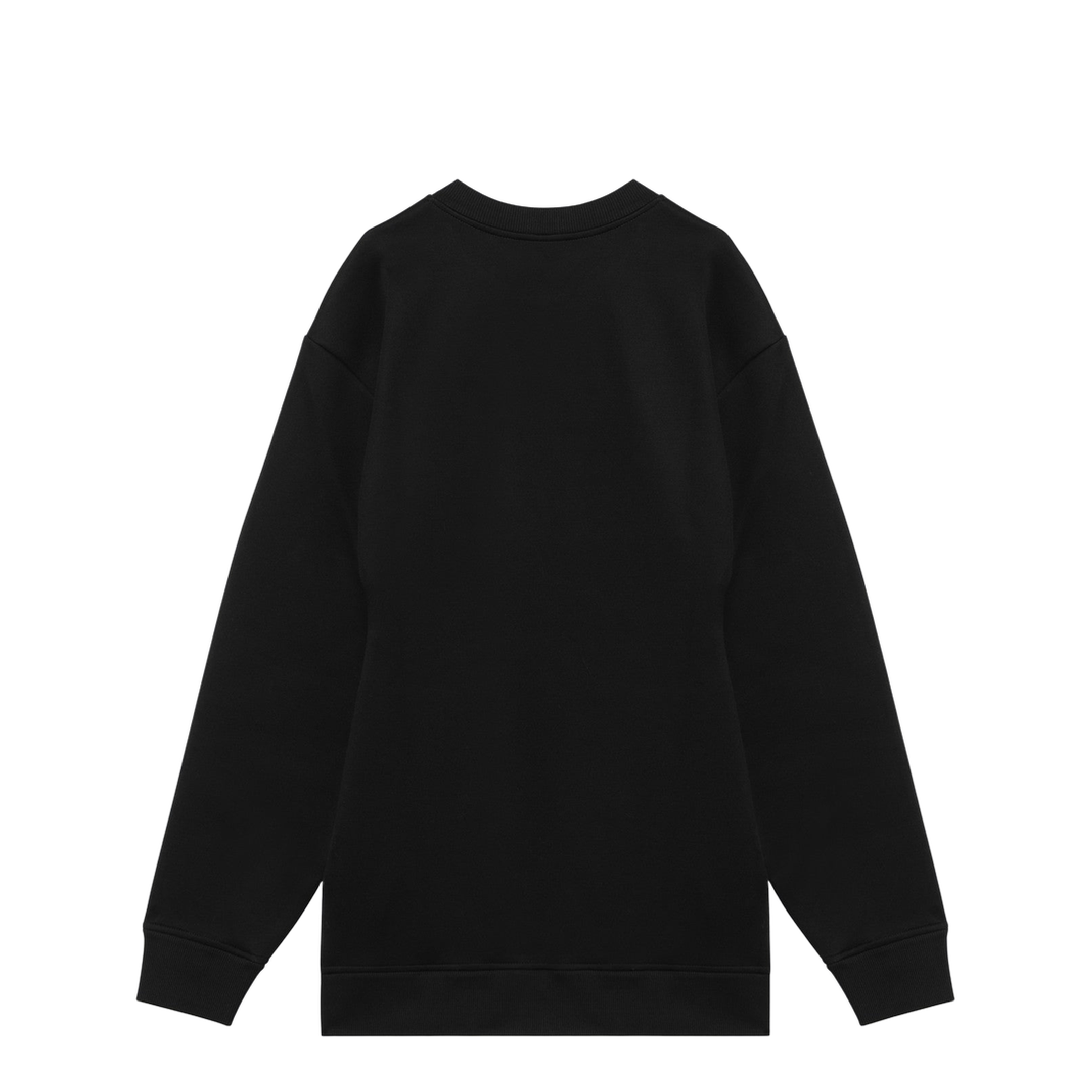 Black Short Plush Dress with Logo Triangle - Image 2