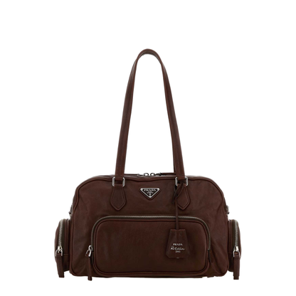 Large Washed Leather Top-Handle Bag - Cocoa Brown - Image 1