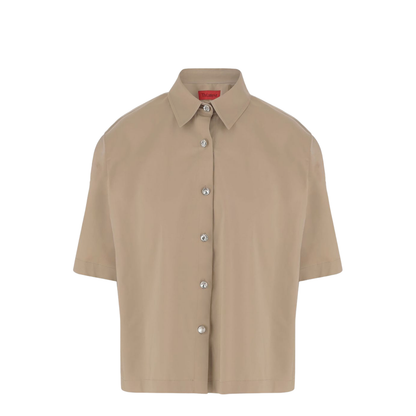 Cotton Shirt - Beige - Image 5