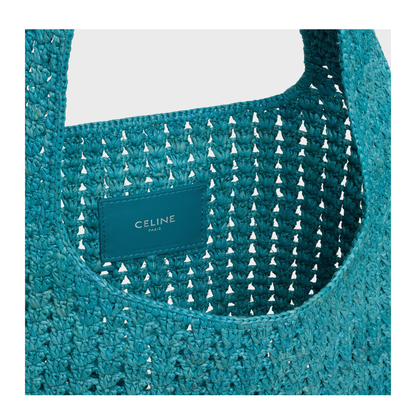 Hobo Bag Raffia Blue - Image 4
