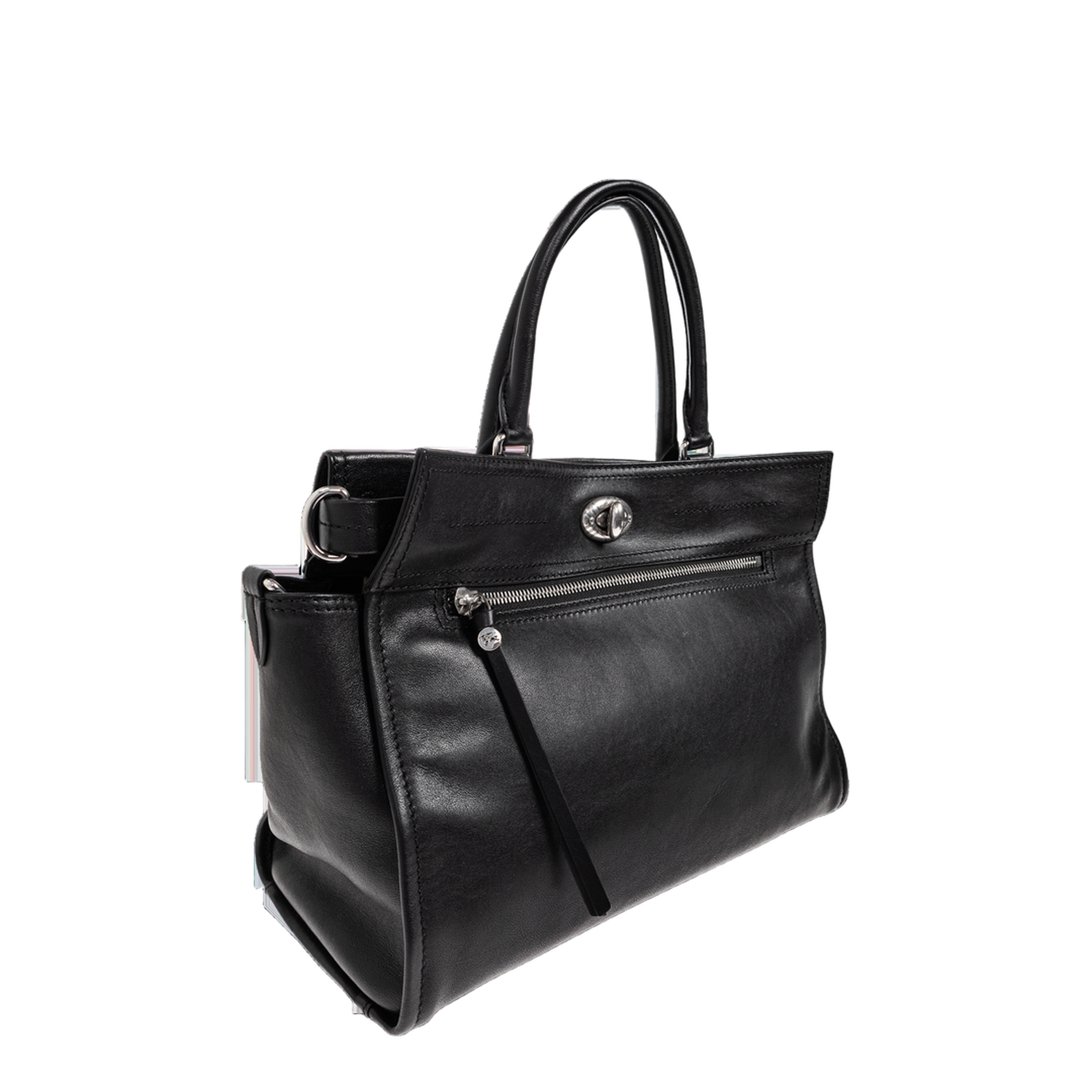 Hampstead Medium Lambskin Tote - Black - Image 3