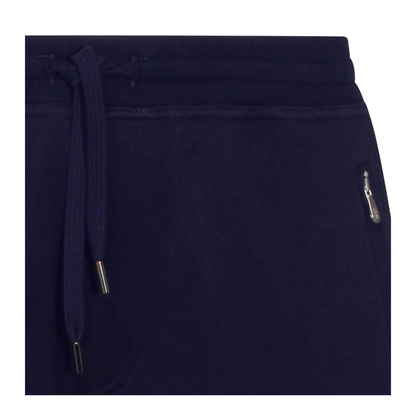 Techno Cotton Fleece Bermuda Shorts Navy Blue - Image 5